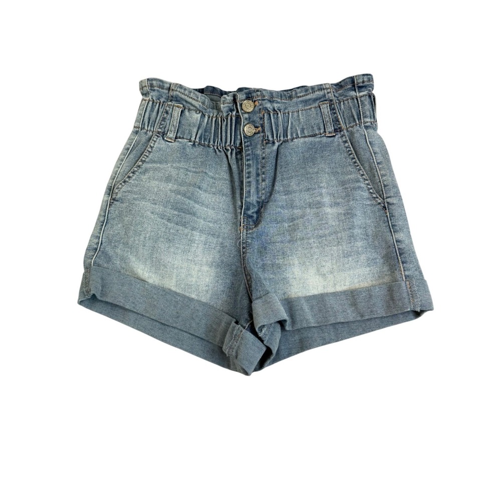 CP Jeans Womens Light Wash Paperbag Waist Denim Shorts Blue Size 1/25 High Rise